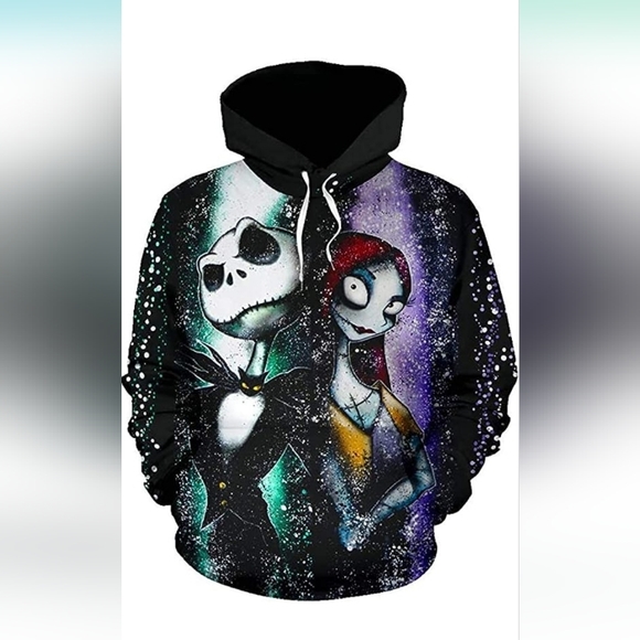 Nightmare Before Christmas Jack Sally Hoodie NWT 3XL - Picture 1 of 3